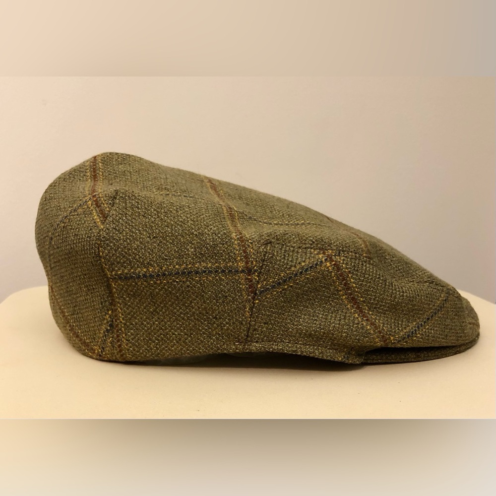 Purdey Litton Short Peak Tweed Flat Cap In Morar